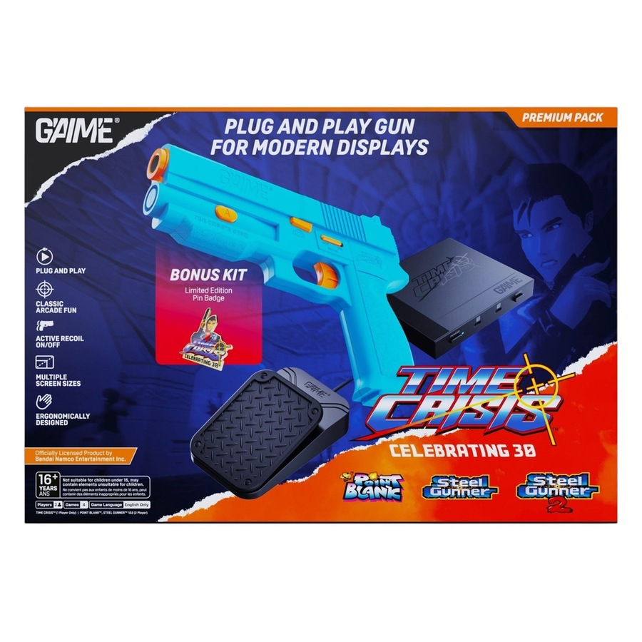 G'AIM'E Time Crisis Gun Controller Set for Modern TVs (1 Gun Premium Pack)