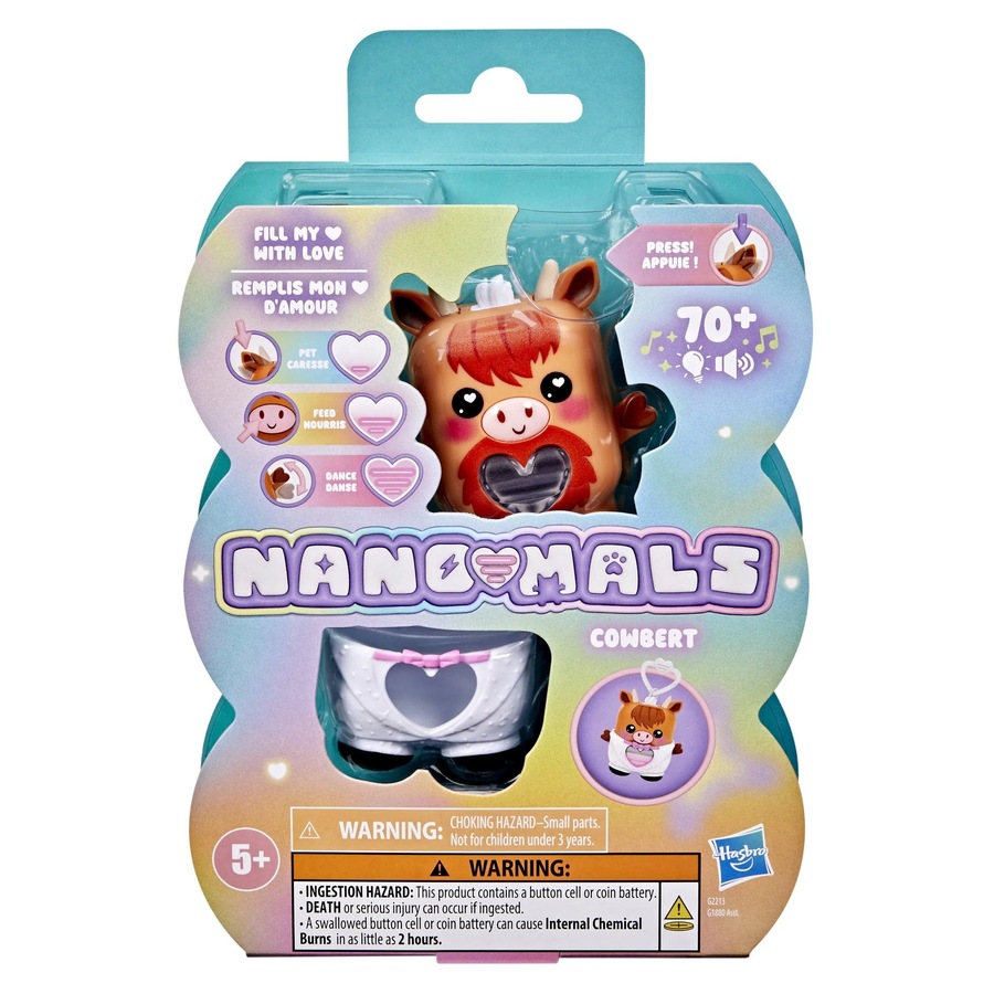 Hasbro Nano-Mals Cowbert the Highland Cow Electronic Fidget Pet