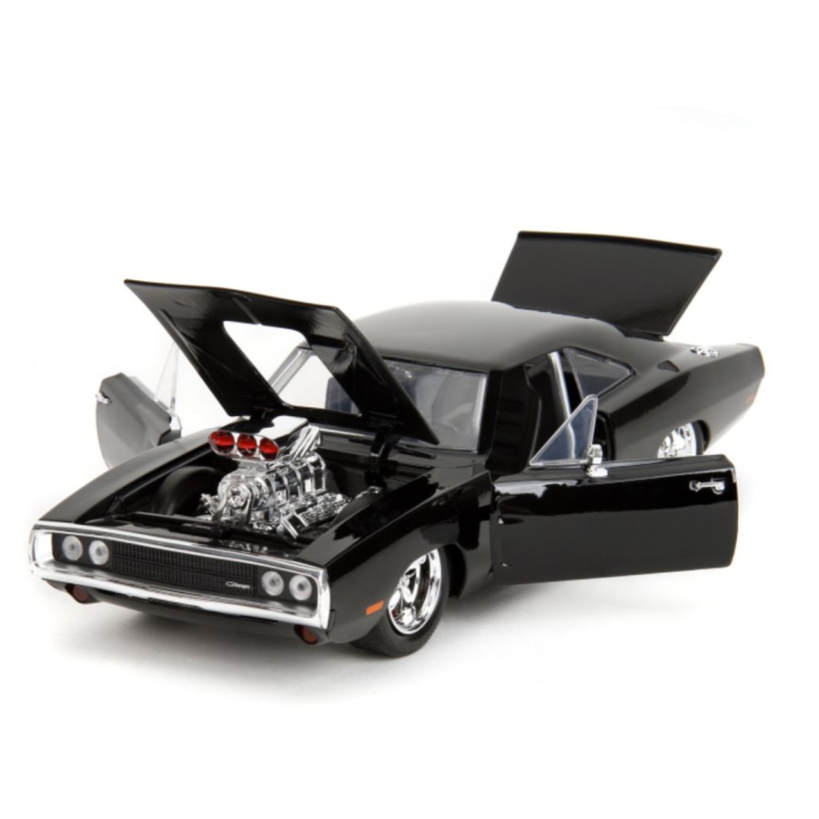 Hollywood Rides Fast and Furious 1970 Dodge Charger R/T 1:24 Scale Die-Cast Vehicle with Dom Toretto Figure