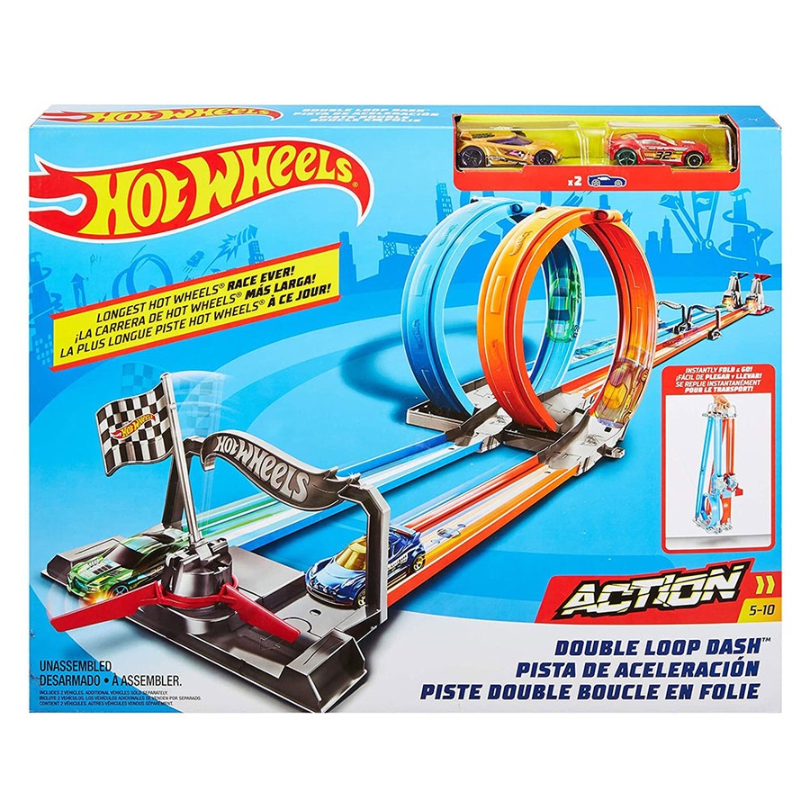 Buy Hot Wheels Double Loop Dash Track Set - Everyday Rewards Shop