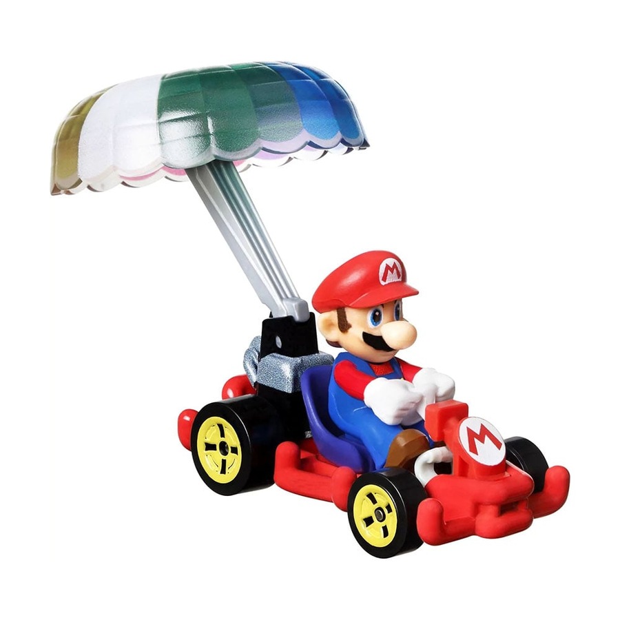 Hot Wheels Mario Kart Gliders Mario in Pipe Frame with Parachute