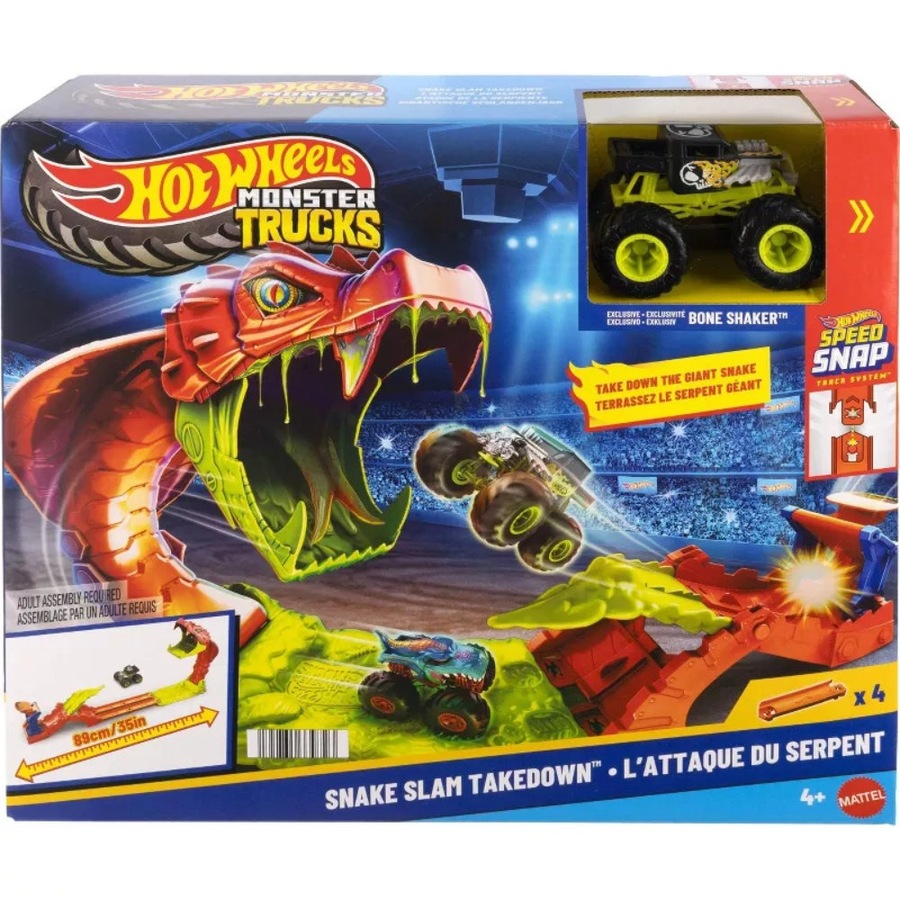 Hot Wheels Monster Trucks Snake Slam Takedown Playset