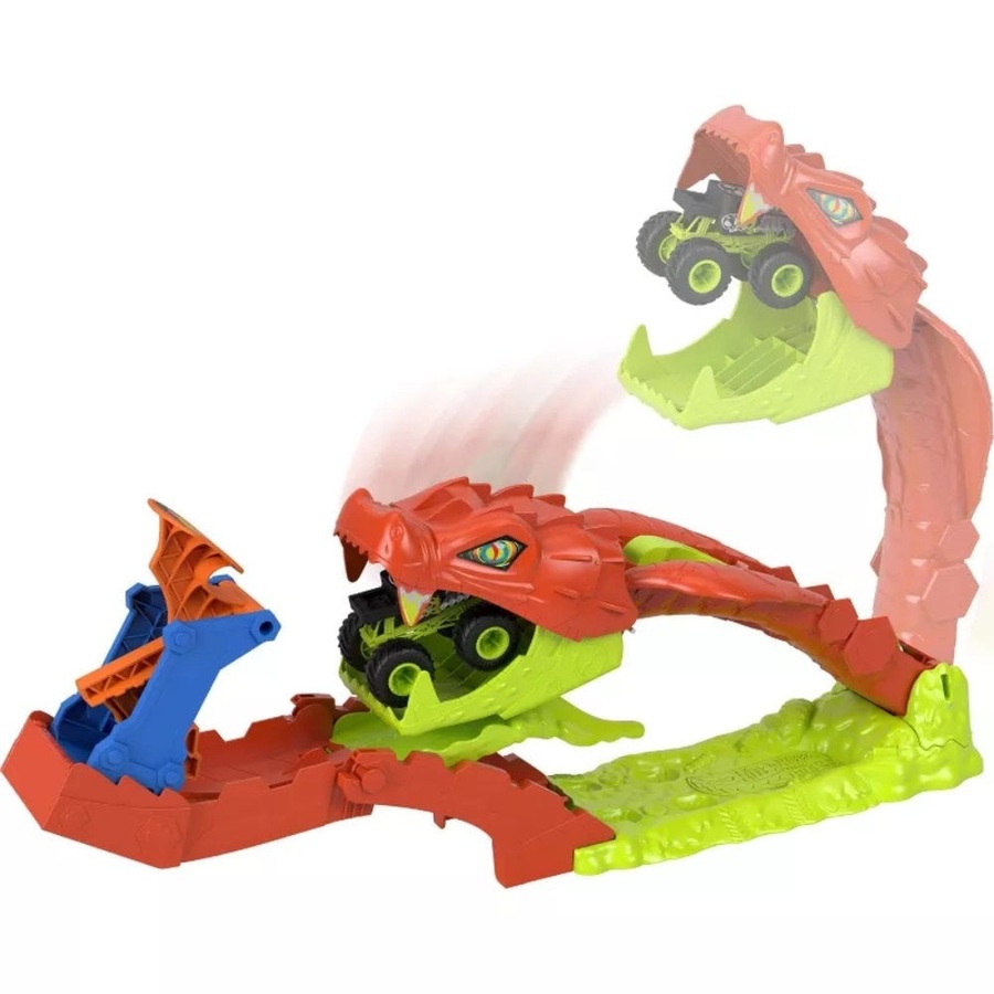 Hot Wheels Monster Trucks Snake Slam Takedown Playset
