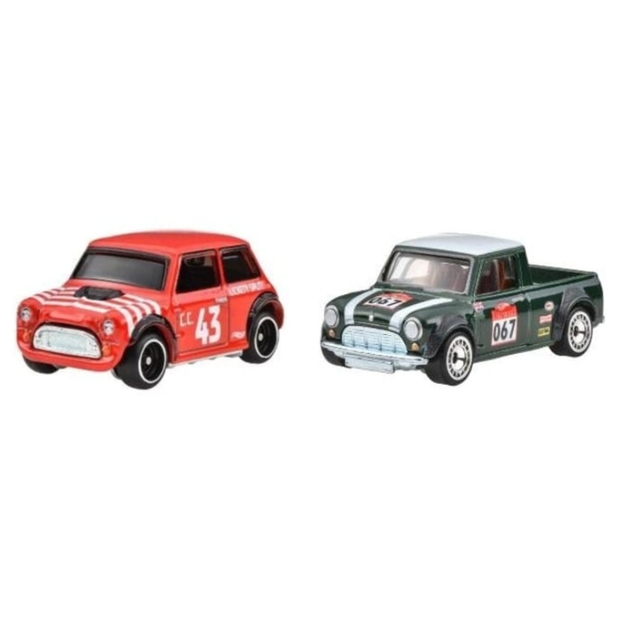 Hot Wheels Premium Car Culture Morris Mini and 1967 Austin Mini Pickup Diecast 2 Pack