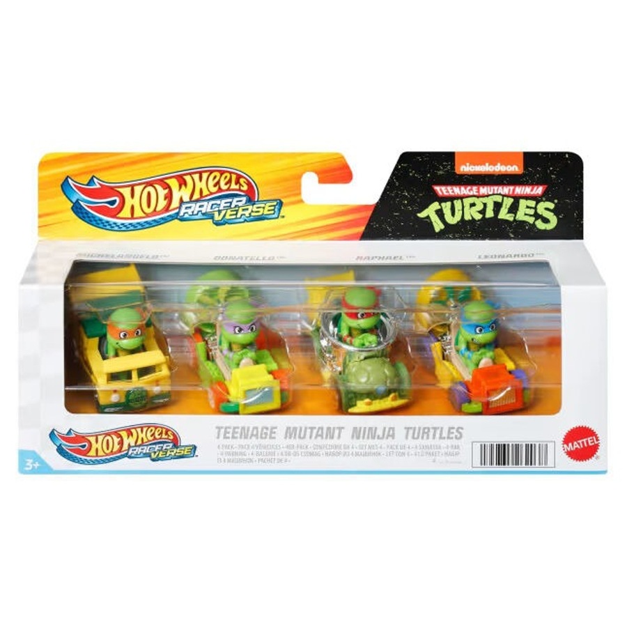 Hot Wheels RacerVerse Teenage Mutant Ninja Turtles Diecast Vehicle 4-Pack