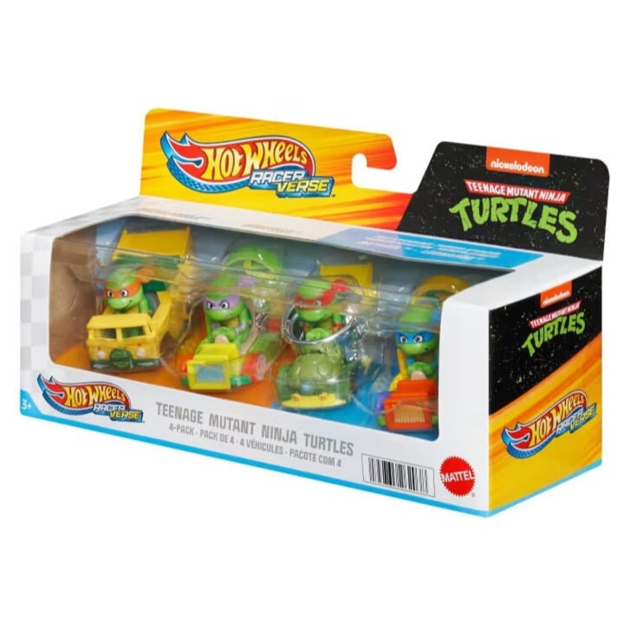 Hot Wheels RacerVerse Teenage Mutant Ninja Turtles Diecast Vehicle 4-Pack