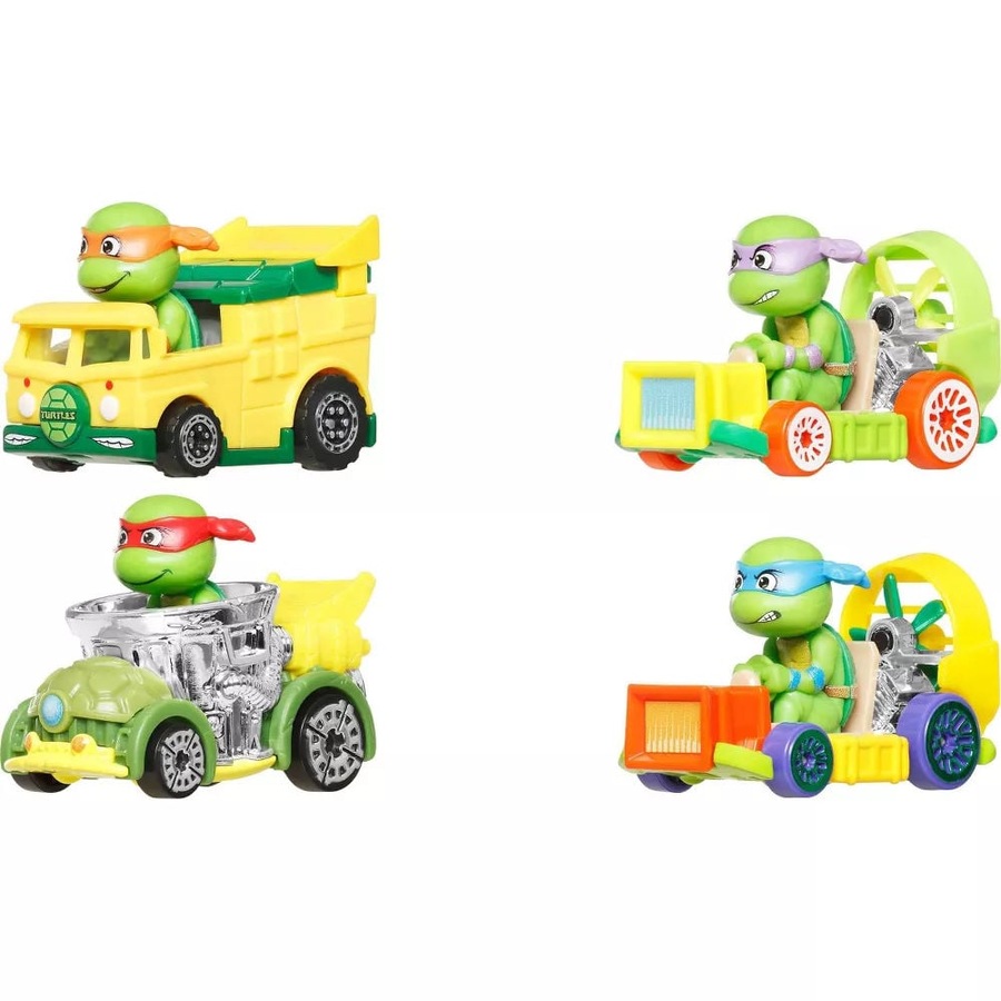 Hot Wheels RacerVerse Teenage Mutant Ninja Turtles Diecast Vehicle 4-Pack