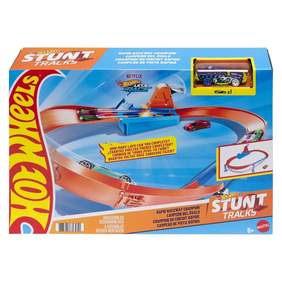 Buy Hot Wheels Stunt Tracks Rapid Raceway Champion Track Set - Everyday ...