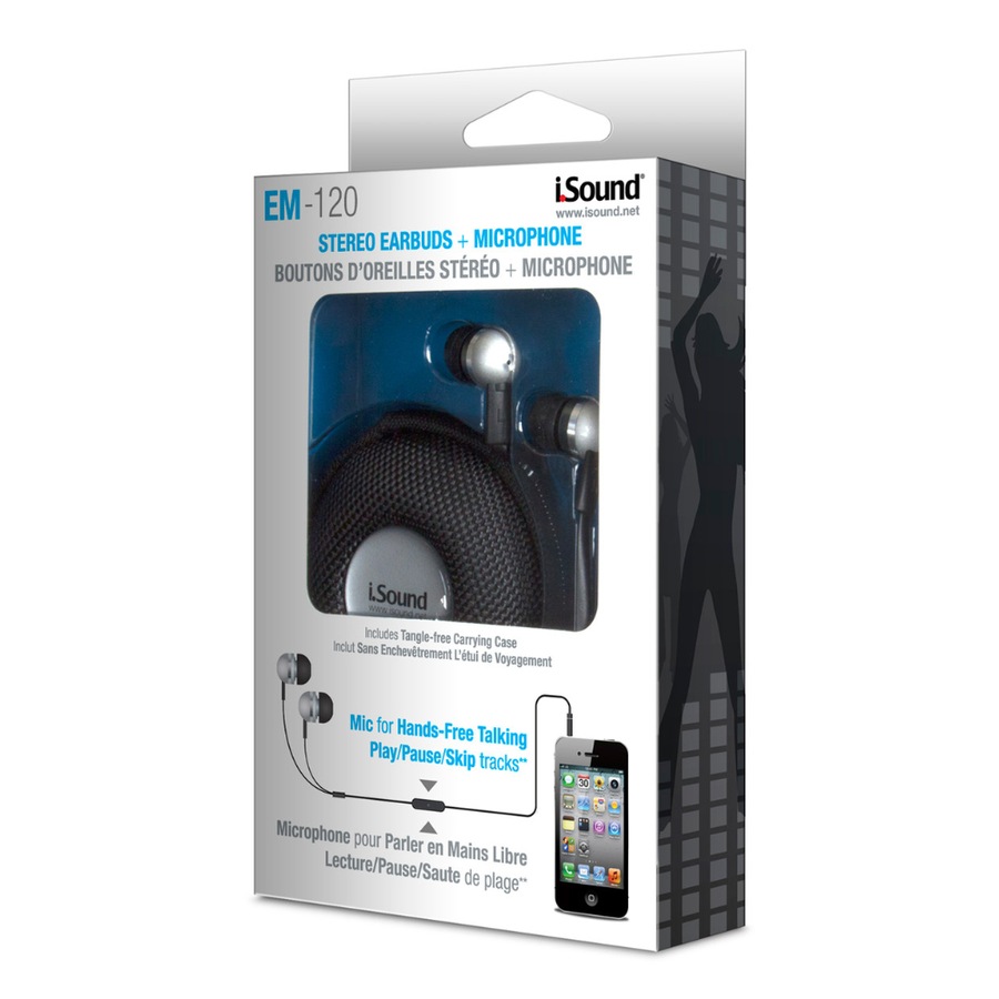Buy iSound Stereo Earbuds and Microphone Black - Everyday Rewards Shop