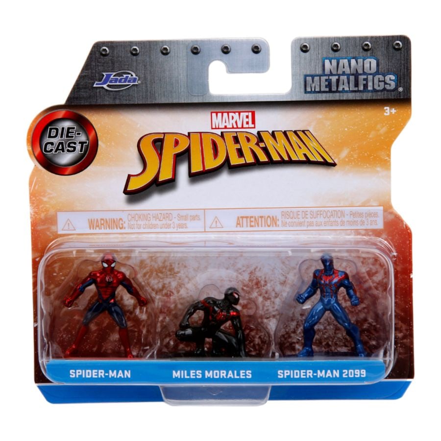 Jada Toys Nano Metalfigs Marvel Spider-man Nano Metal Figures 3 Pack