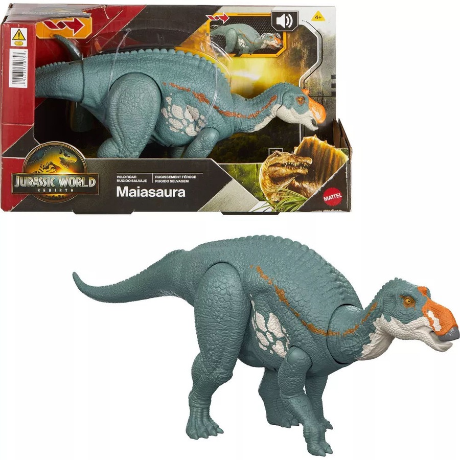 Buy Jurassic World Rebirth Wild Roar Maiasaura Toy - Everyday Rewards Shop