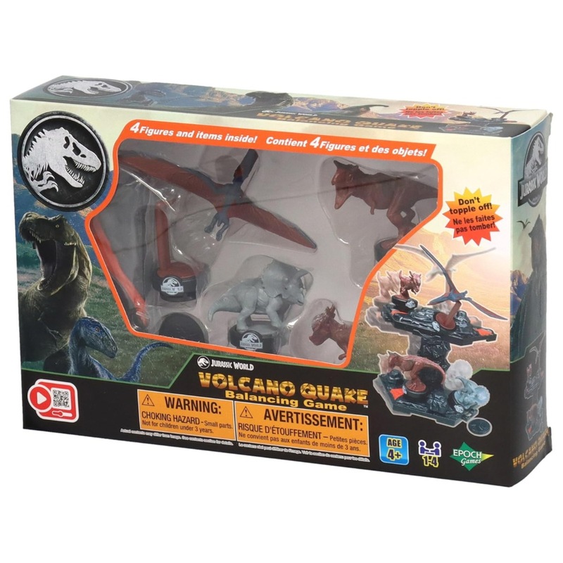 EPOCH Games Jurassic World Volcano Quake Balancing Game - Dinosaur Themed Action Game For Kids