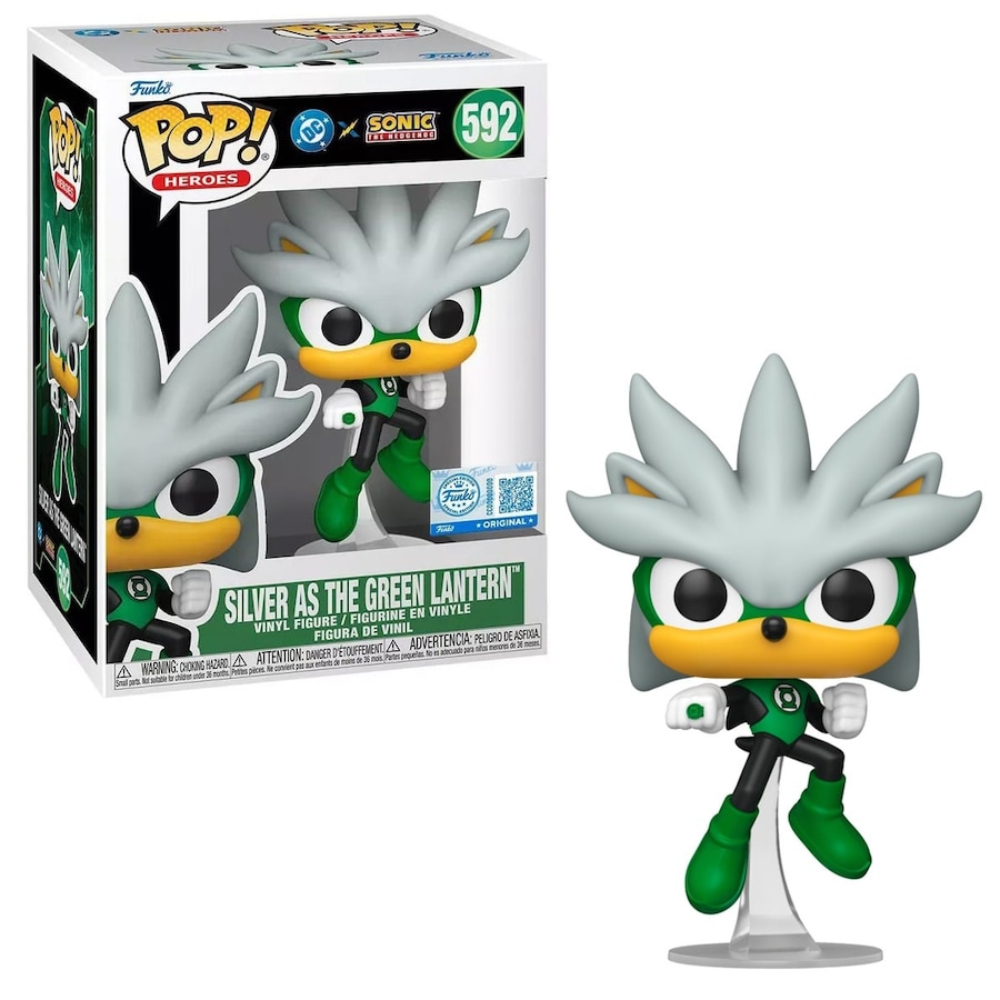 Justice League X Sonic the Hedgehog Silver as Green Lantern Funko POP! Vinyl
