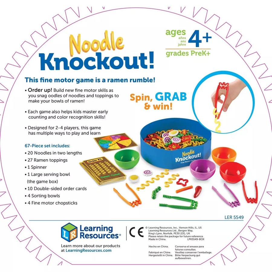 Learning Resources Noodle Knockout Fine Motor Game