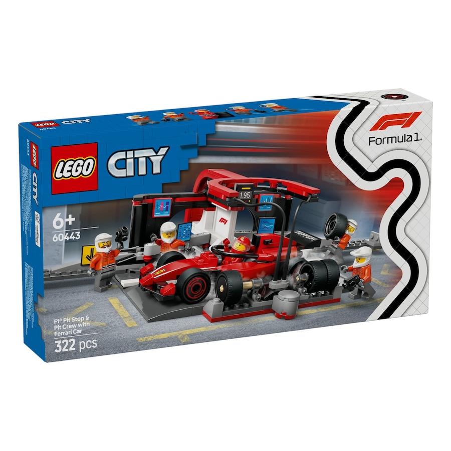 LEGO City F1 Pit Stop and Pit Crew with Ferrari Car (60443)