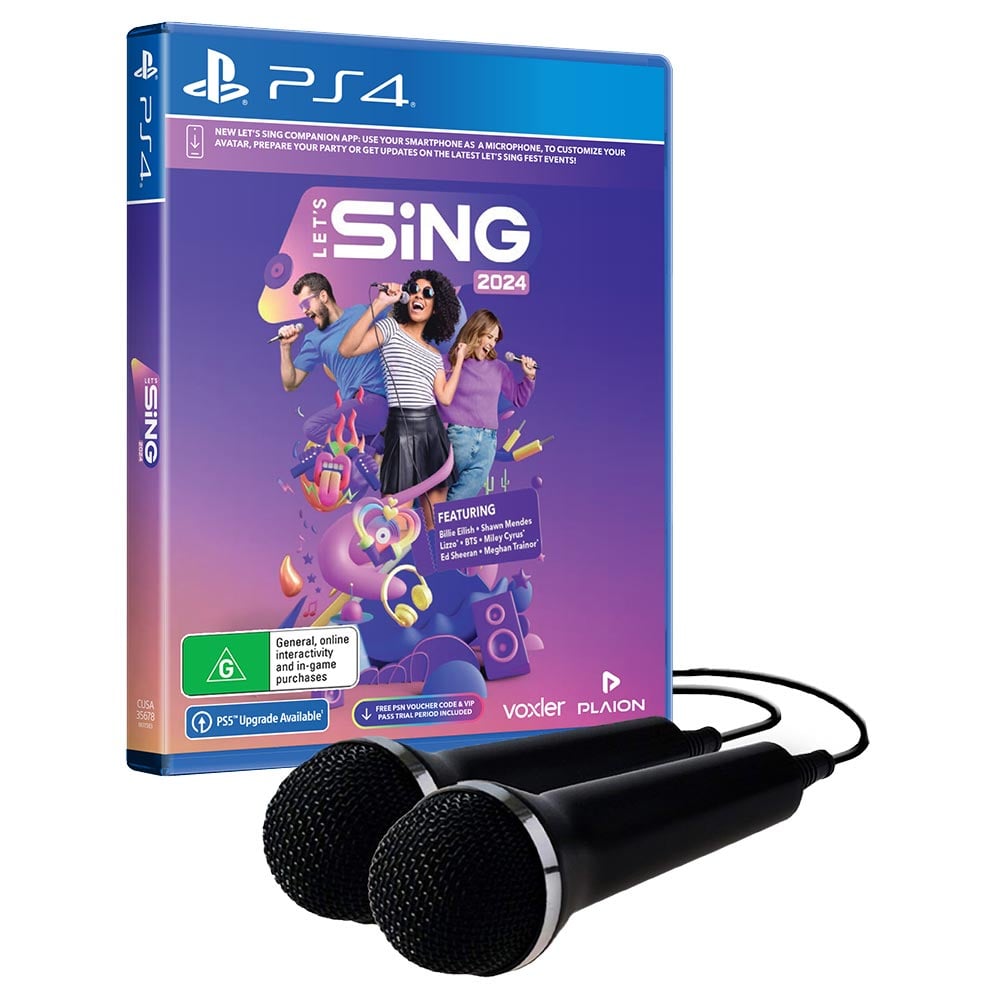 Buy Let s Sing 2024 2 Mic Bundle PS4 MyDeal