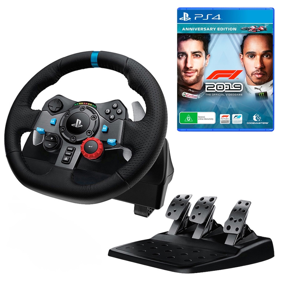 Logitech F1 Racing Wheel Buy Logitech G29 Driving Force Racing Wheel with F1 2019 Anniversary ...