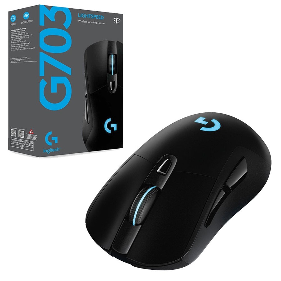 Logitech G703 Lightspeed Wireless Gaming Mouse With 16K Hero Sensor