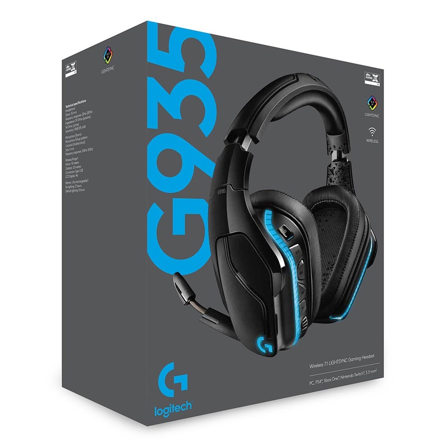 Logitech G935 Wireless 7.1 Surround Sound Lightsync Gaming Headset