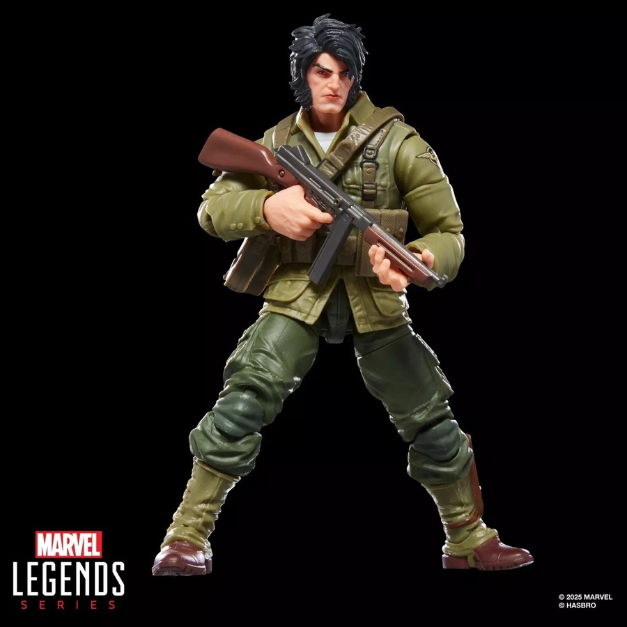 Buy Marvel Legends Series Wolverine WWII Logan Build-A-Fig Action ...