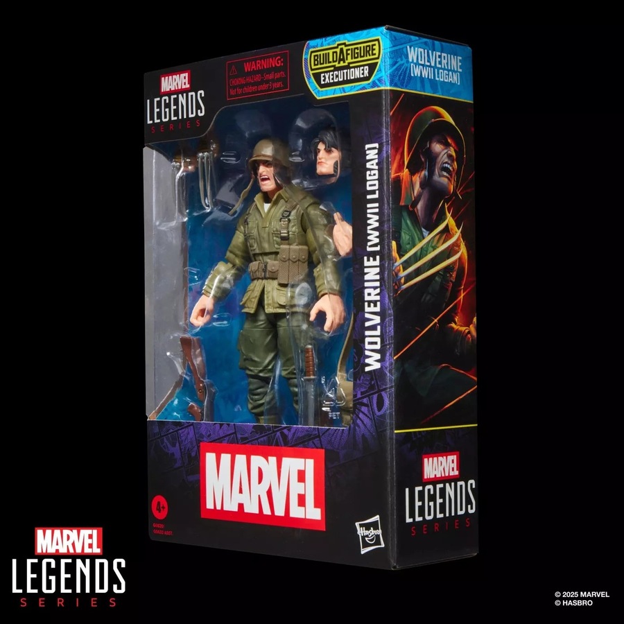 Buy Marvel Legends Series Wolverine WWII Logan Build-A-Fig Action ...