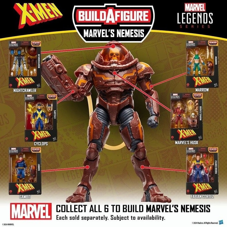 Marvel Legends Series X-Men Gambit Build-A-Fig Action Figure