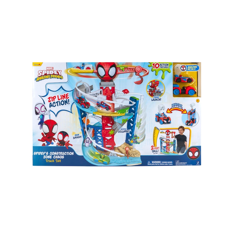 Marvel Spidey and His Amazing Friends Spidey's Construction Zone Chaos Track Set