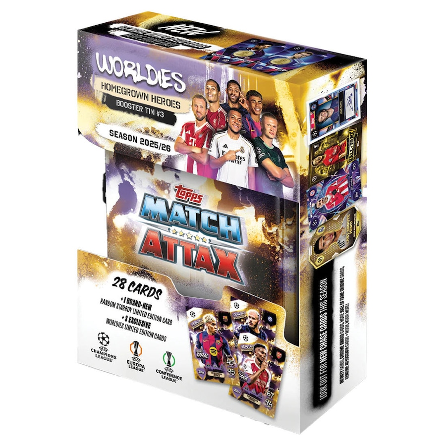 Match Attax UEFA Club Competitions 2025/2026 Edition Worldies Mini Tin 3 (Homegrown Heroes)