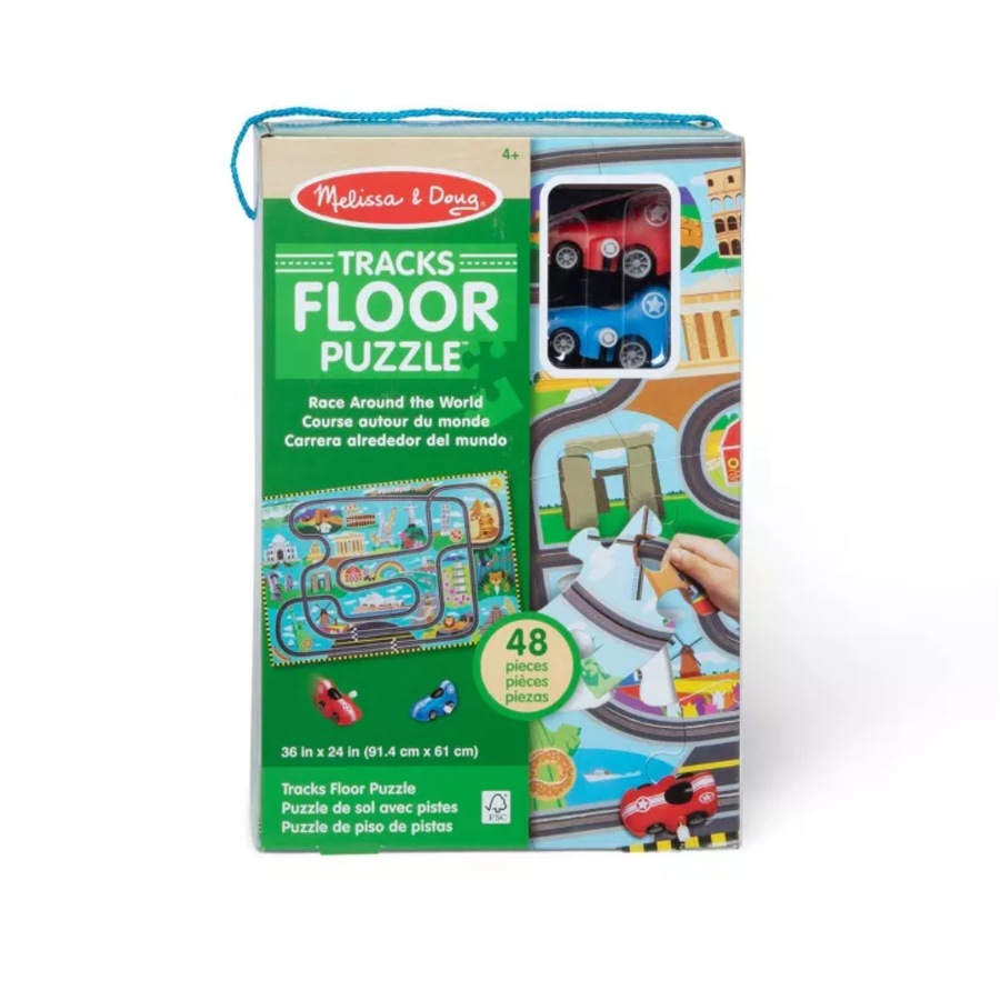 Melissa and Doug Race Around The World Tracks 48 Piece Jigsaw Puzzle