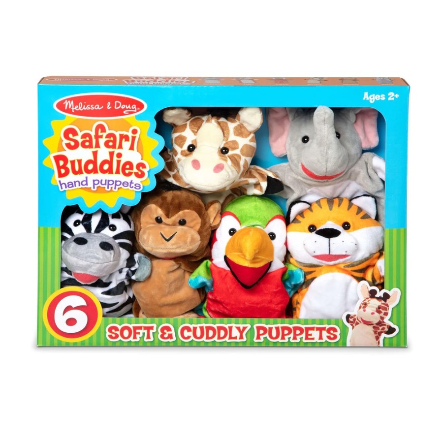 Melissa and Doug Safari Buddies Hand Puppets Set of 6