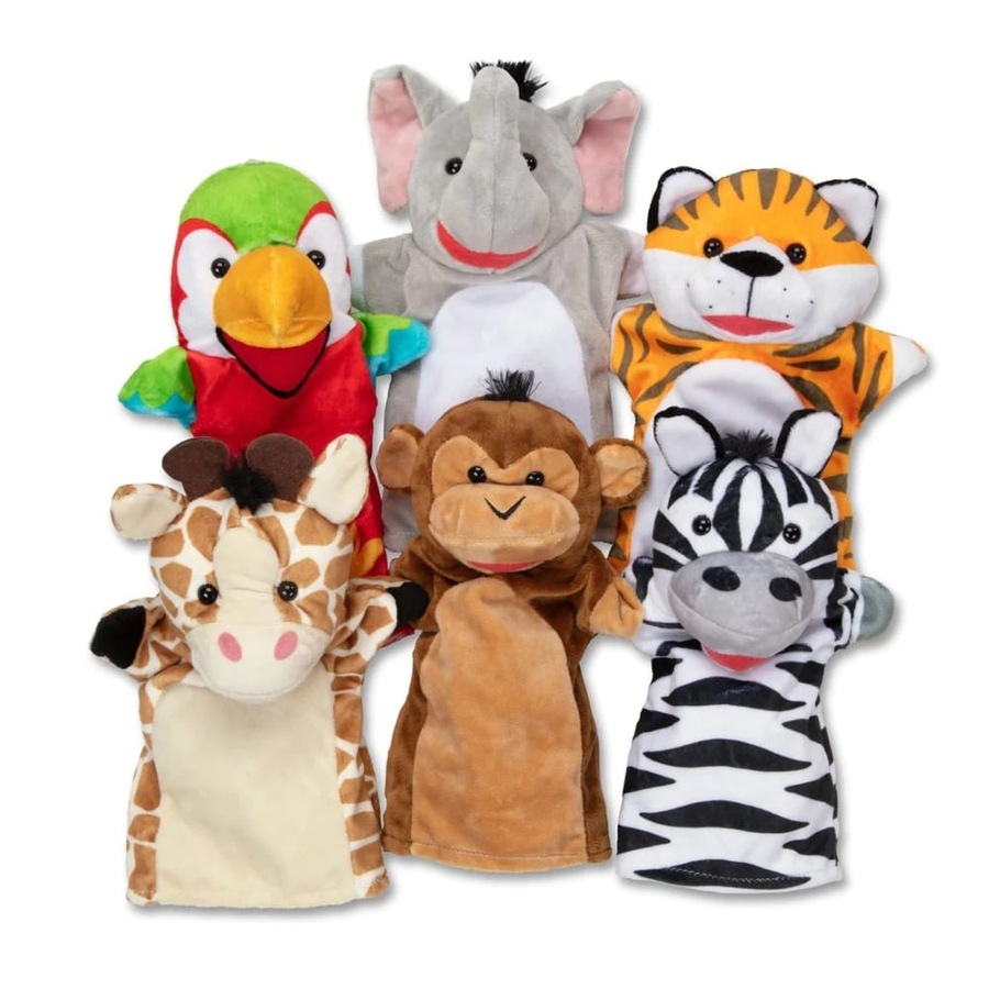 Melissa and Doug Safari Buddies Hand Puppets Set of 6