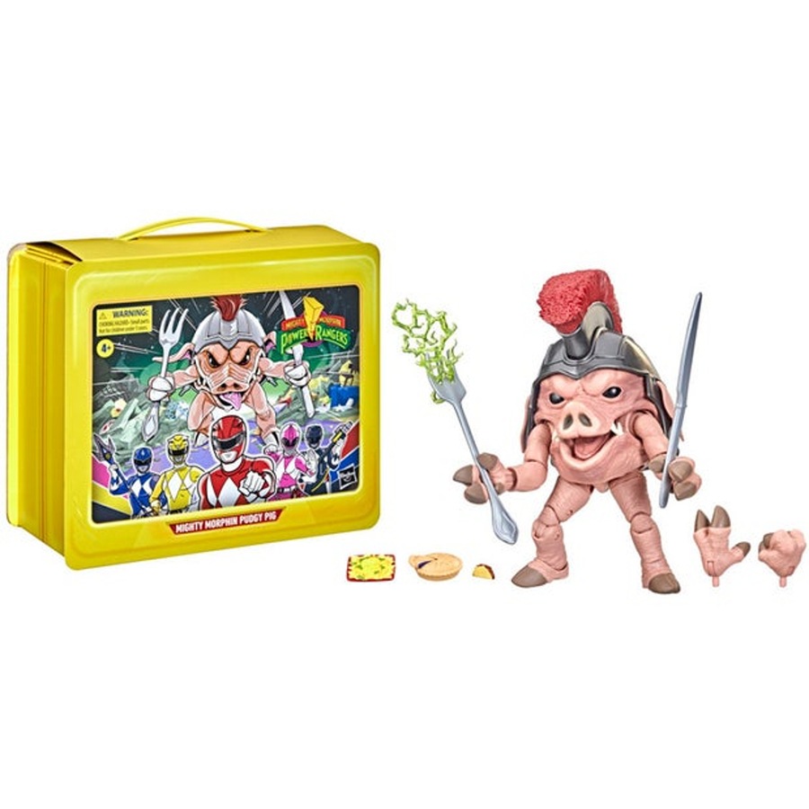 Mighty Morphin Power Rangers Lightning Collection Pudgy Pig Figure With Special Edition Lunchbox