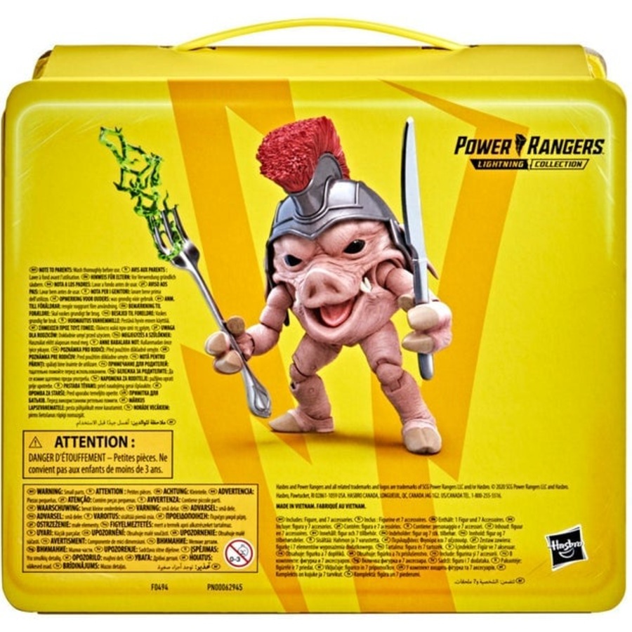 Mighty Morphin Power Rangers Lightning Collection Pudgy Pig Figure With Special Edition Lunchbox