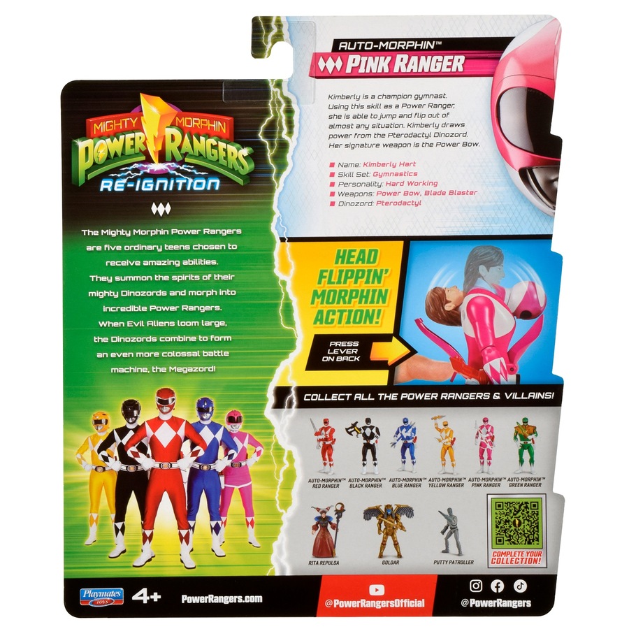 Mighty Morphin Power Rangers Re-Ignition Auto-Morphin Pink Ranger Action Figure