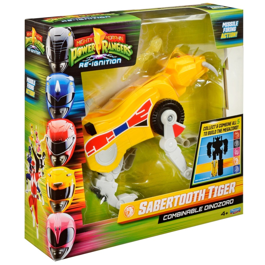 Mighty Morphin Power Rangers Re-Ignition Combinable Dinozord Sabertooth Tiger Toy