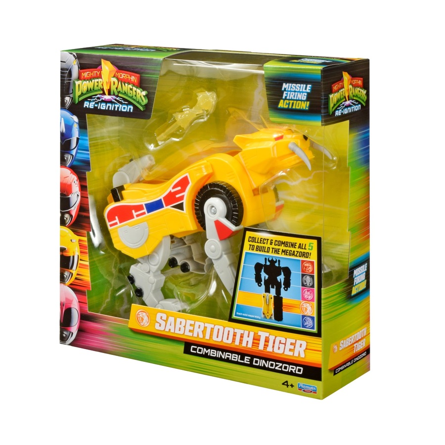 Mighty Morphin Power Rangers Re-Ignition Combinable Dinozord Sabertooth Tiger Toy