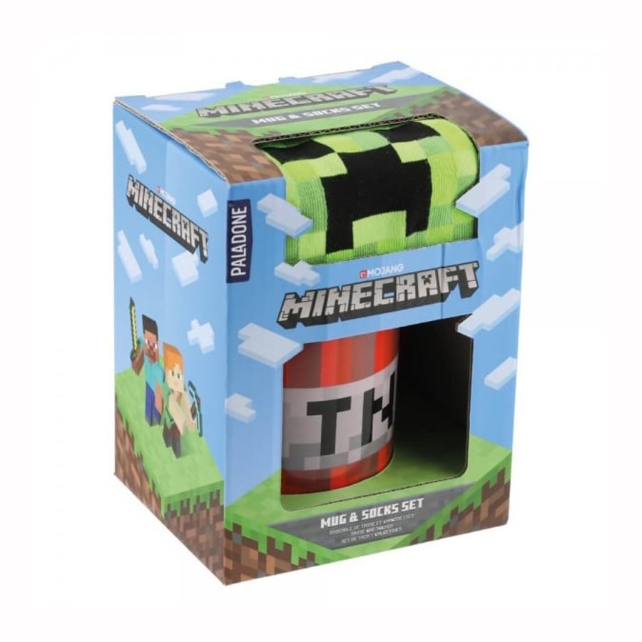 Minecraft Creeper Mug and Socks Set