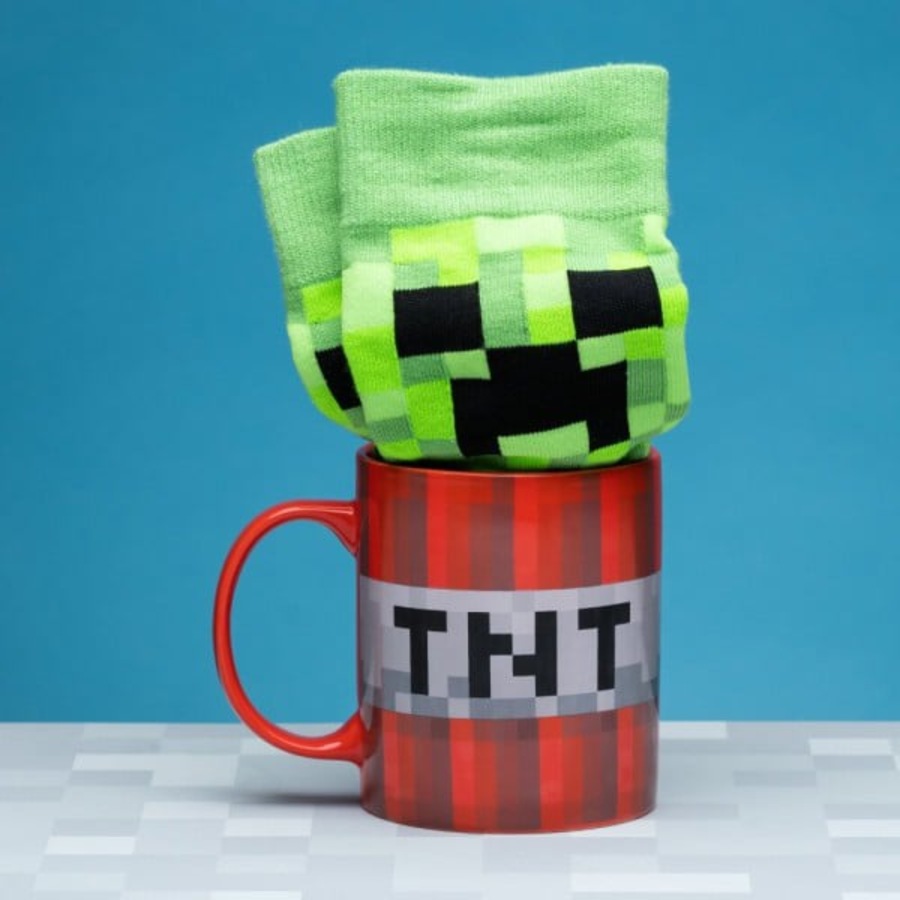 Minecraft Creeper Mug and Socks Set