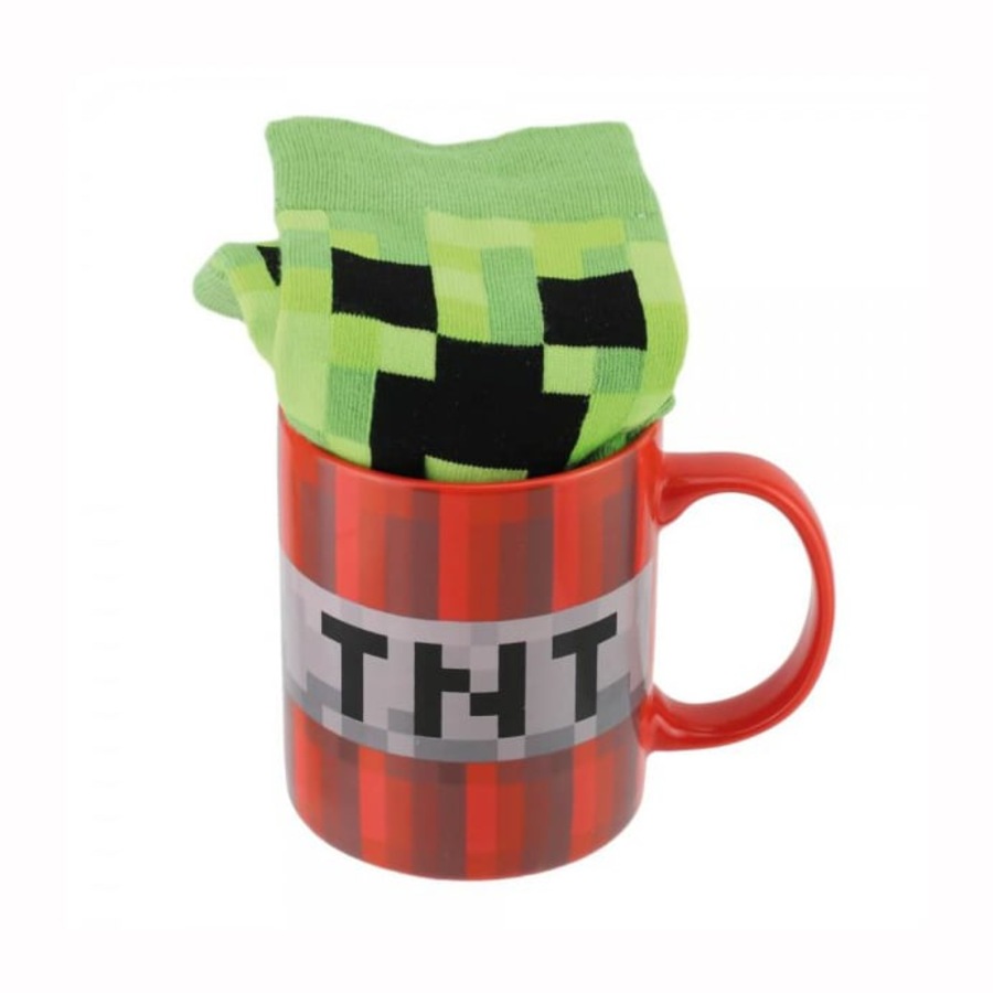 Minecraft Creeper Mug and Socks Set
