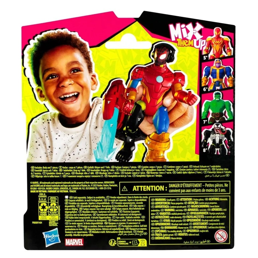 Mix Mashers Marvel Spider-Man Miles Morales Action Figure