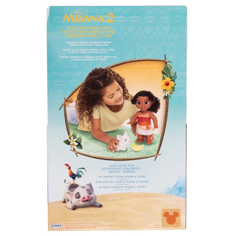Moana 2 Little Sis Simea and Pua Petite 15cm Doll