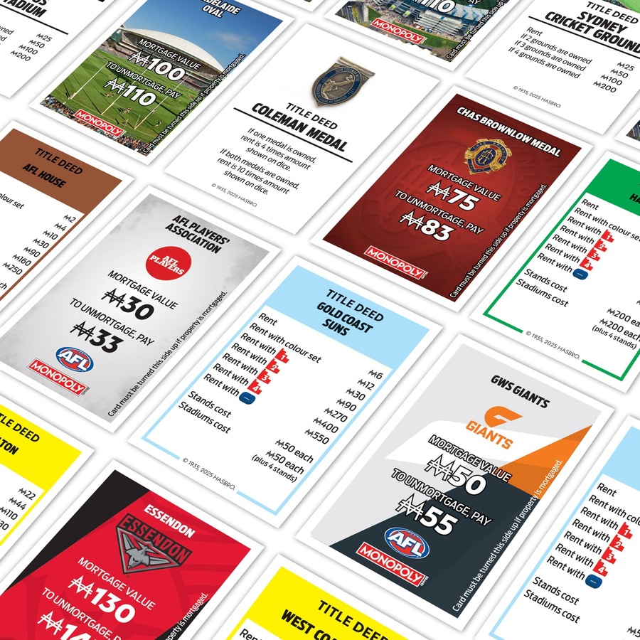 Monopoly AFL Refresh Edition Board Game