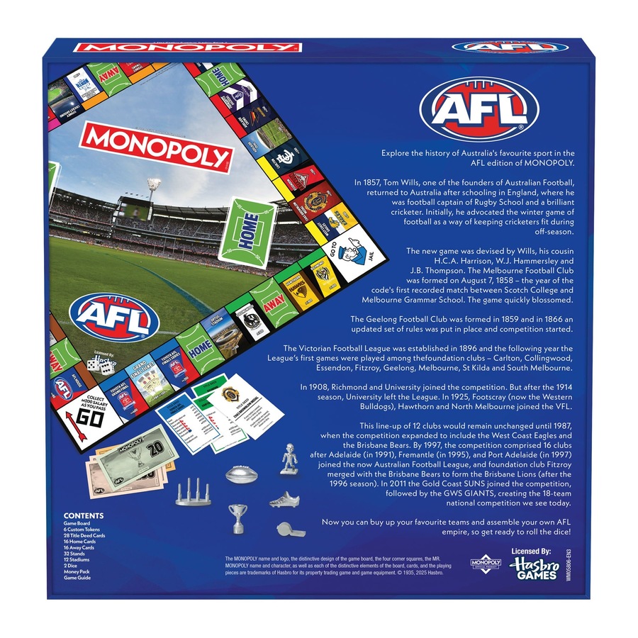 Monopoly AFL Refresh Edition Board Game
