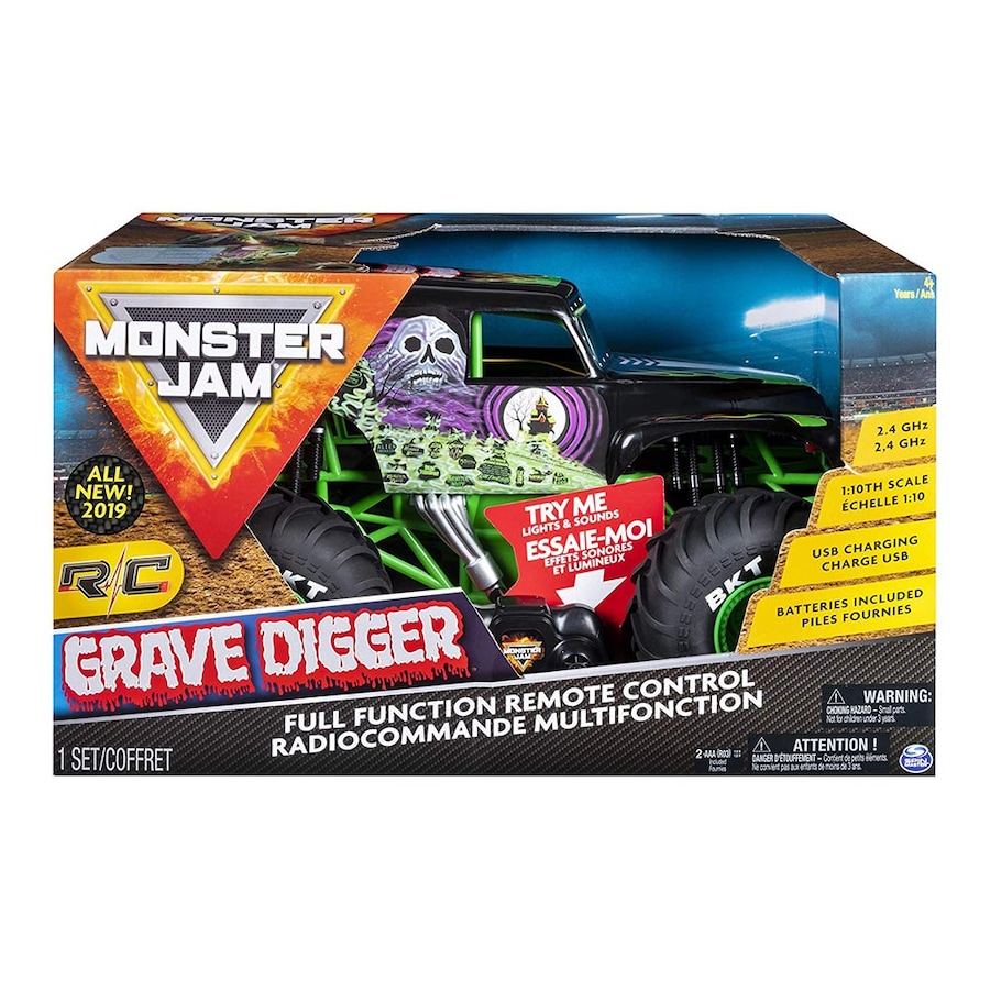 Monster Jam 1:10th Scale Grave Digger Radio Control Car
