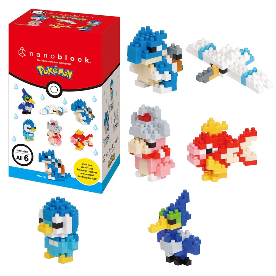Nanoblock Mini Pokémon Water Type Box Set