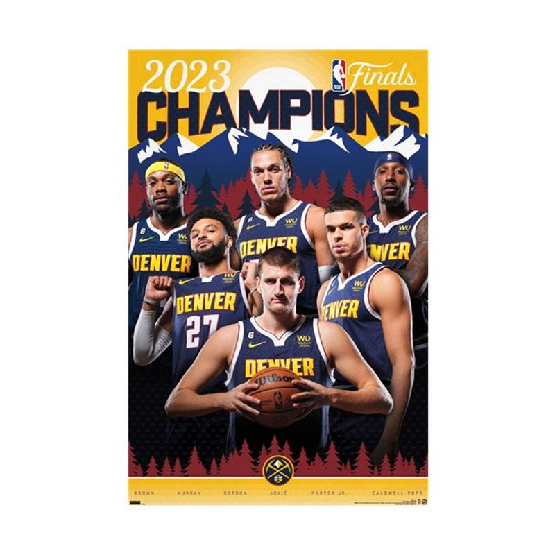 Buy NBA Denver Nuggets 2023 NBA Finals Champions Poster MyDeal