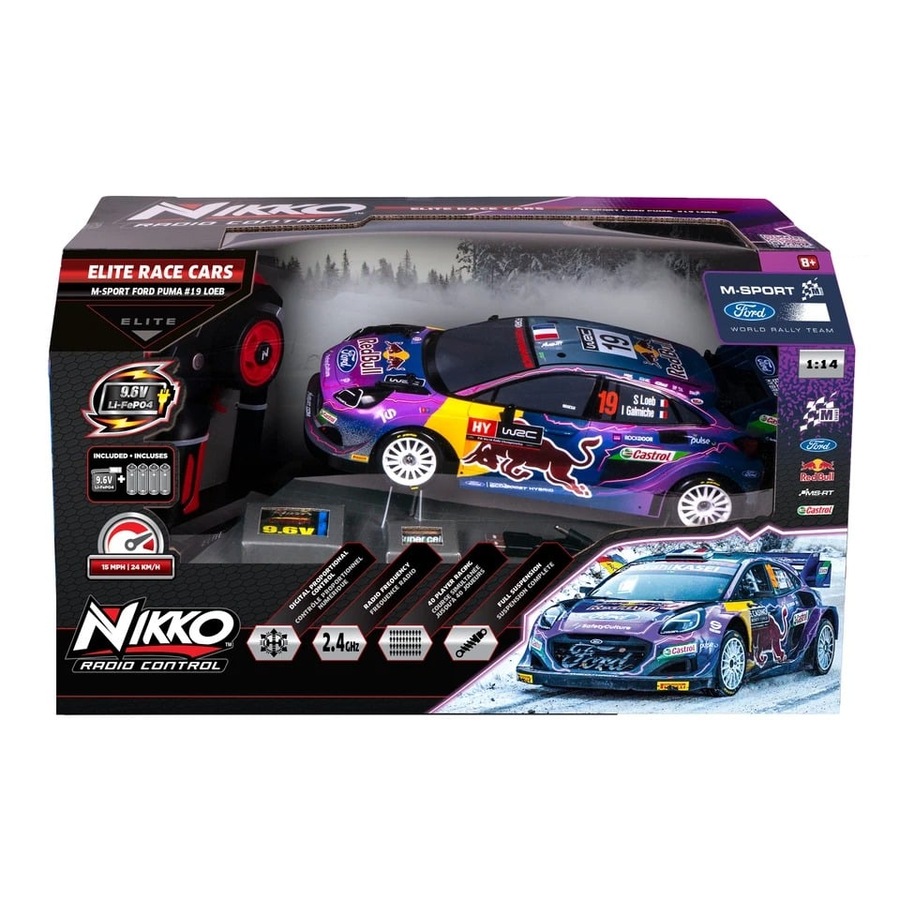 Nikko Radio Control M-Sport Ford Puma #19 Loeb 1:14 Scale R/C Vehicle