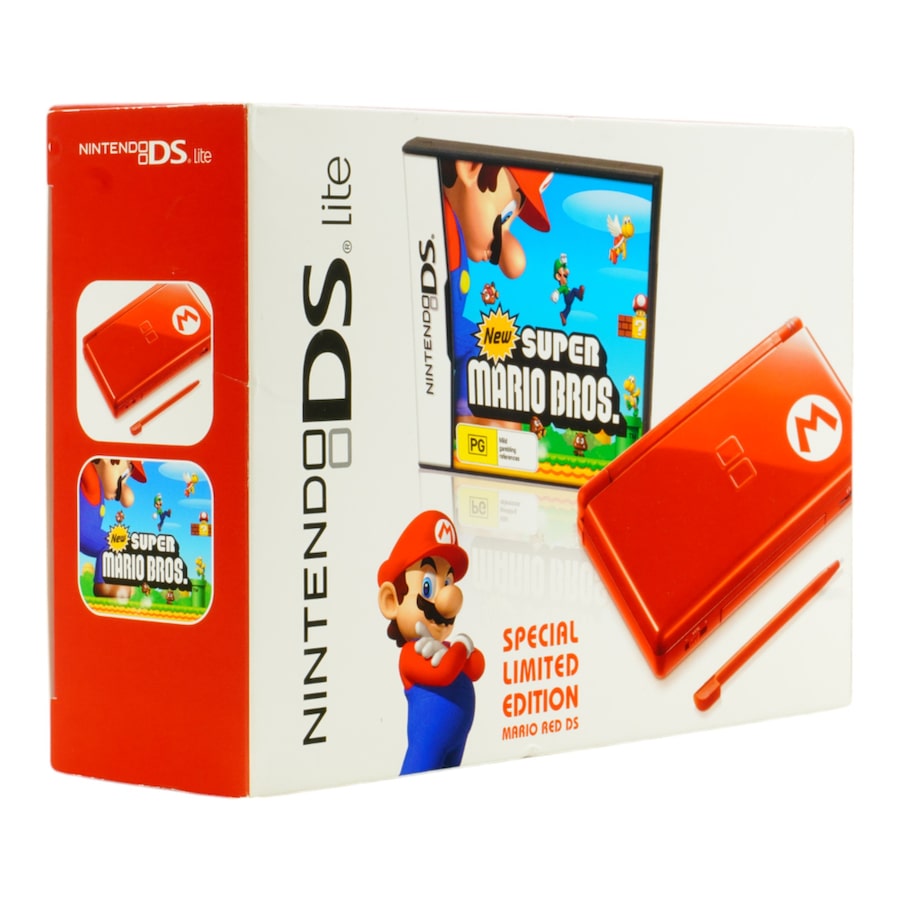 Nintendo DS Lite Limited Edition Mario Red Bundle Console