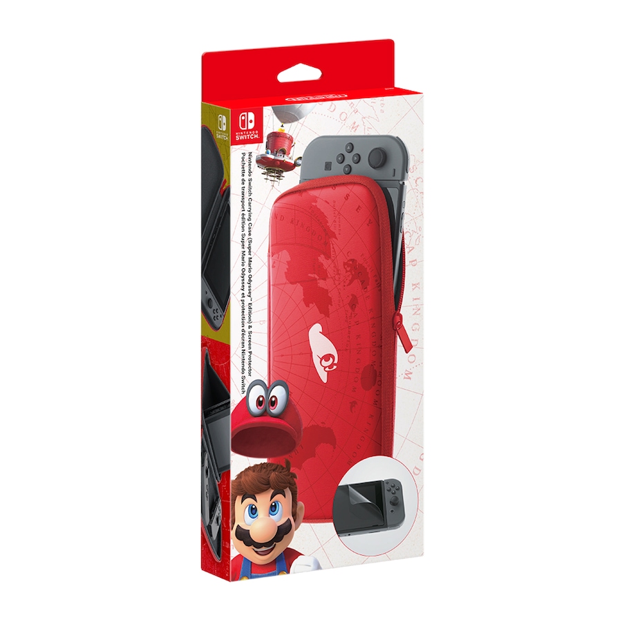 Nintendo Switch Carry Case and Screen Protector Super Mario Odyssey Edition