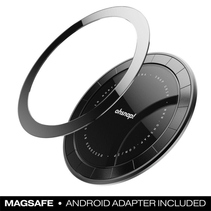 Ohsnap Snap Grip 5 Magnetic Ultra Thin Phone Grip and Stand (Boring Black)